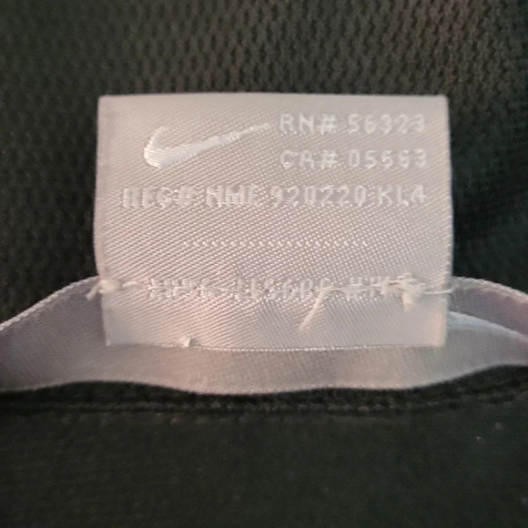 🛍Nike Full Zip Black White Striped Athletic Jacket Mens Size Medium - Picture 4 of 10